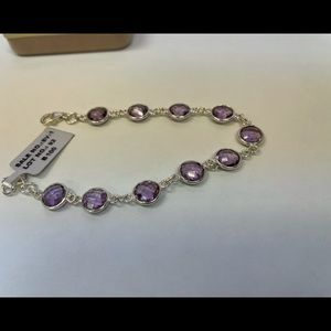 7.5” Silver and amethyst bracelet.  Bought this off of an auction. NWT